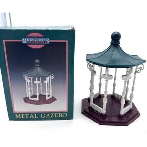 Christmas Village Mini Metal Gazebo Memories Collection 4x5.5 Decoration